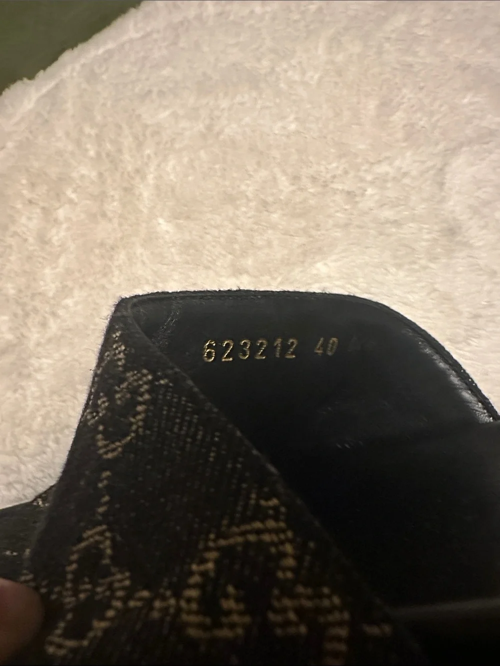 Gucci Black GG Monogram Canvas Slides with Matching Bucket Hat only for photo